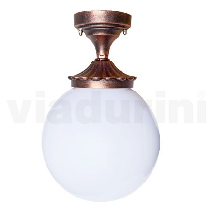 مصباح سقف من الأكريليك والألمنيوم الأسود صنع في إيطاليا - Trovanero Viadurini