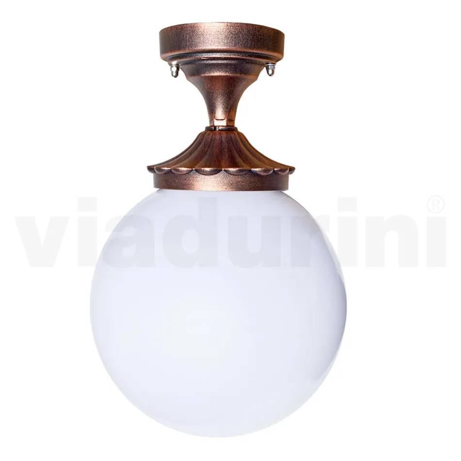 مصباح سقف من الأكريليك والألمنيوم الأسود صنع في إيطاليا - Trovanero Viadurini