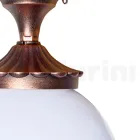 مصباح سقف من الأكريليك والألمنيوم الأسود صنع في إيطاليا - Trovanero Viadurini