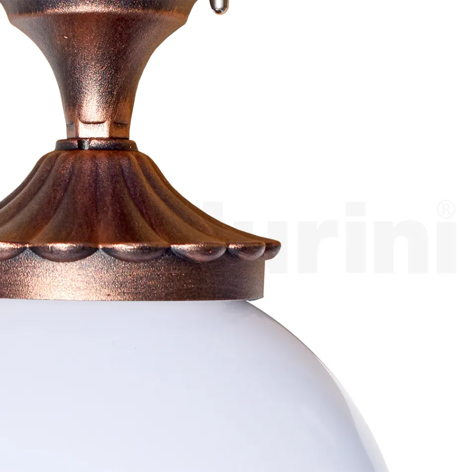 مصباح سقف من الأكريليك والألمنيوم الأسود صنع في إيطاليا - Trovanero Viadurini