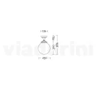 مصباح سقفي من الأكريليك العقيقي وهيكل من الألومنيوم الأبيض - تروفابيانكو Viadurini