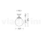 مصباح سقف من الألومنيوم والأكريليك الأوبالي صنع في إيطاليا - Trovaantracite Viadurini