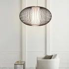 مصباح تعليق مطلي بالفولاذ، Ø90xh.53xl.cavo100cm، Gioia Viadurini