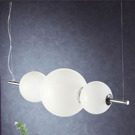 مصباح معلق مصنوع يدويًا من زجاج البندقية متعدد الطبقات - جوبيتر Viadurini