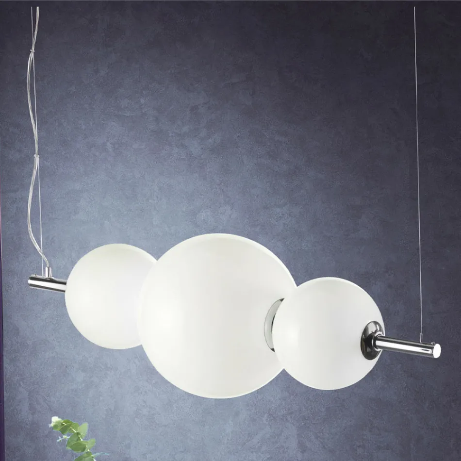 مصباح معلق مصنوع يدويًا من زجاج البندقية متعدد الطبقات - جوبيتر Viadurini