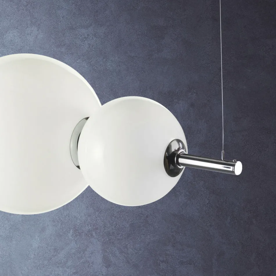 مصباح معلق مصنوع يدويًا من زجاج البندقية متعدد الطبقات - جوبيتر Viadurini