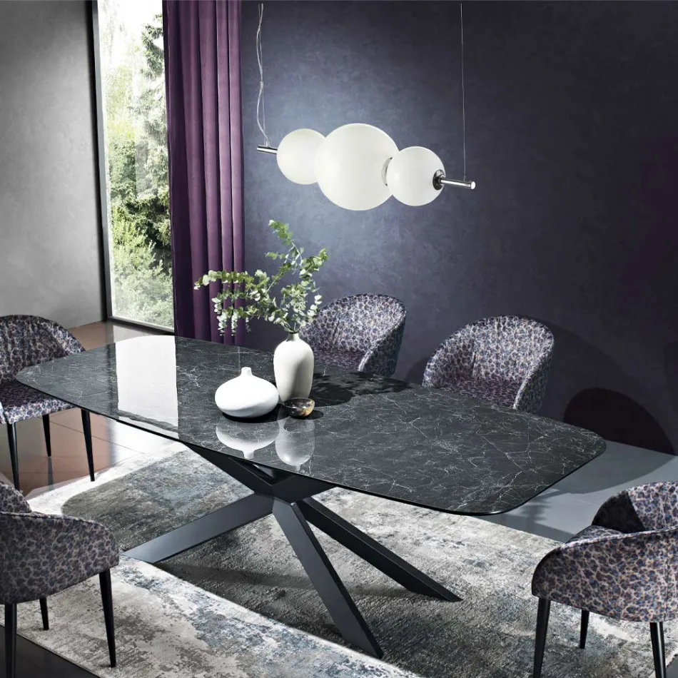 مصباح معلق مصنوع يدويًا من زجاج البندقية متعدد الطبقات - جوبيتر Viadurini