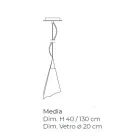 مصباح معلق من الزجاج المنفوخ الفينيسي المصنوع يدويًا - كريستال Viadurini