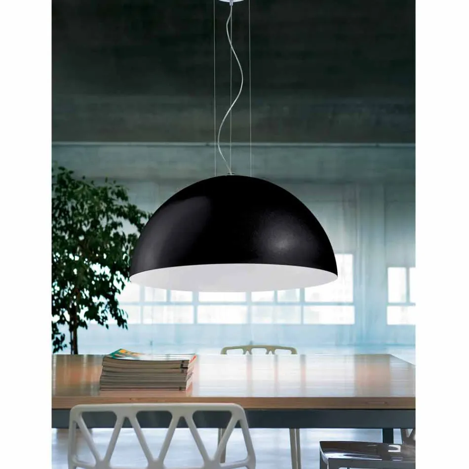 مصباح معلق بلونين من الفولاذ Ø40x H20x L.cavo100cm، Luce Viadurini