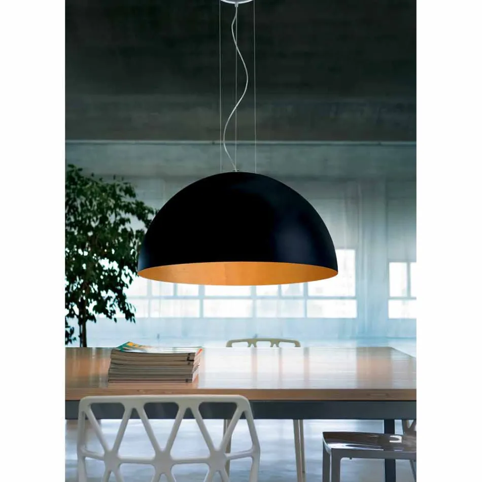مصباح معلق بلونين من الفولاذ Ø40x H20x L.cavo100cm، Luce Viadurini