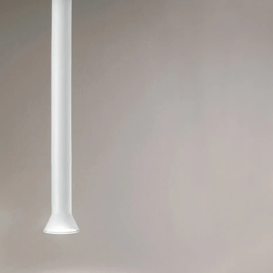 مصباح معلق بإطار معدني وكابلات قابلة للتعديل - خشب البتولا Viadurini