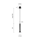 مصباح معلق بإطار معدني وكابلات قابلة للتعديل - خشب البتولا Viadurini