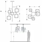 مصباح معلق بهيكل معدني لامع صنع في إيطاليا - دوناتينا Viadurini