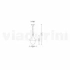 مصباح تعليق خارجي من الألومنيوم الأبيض صنع في إيطاليا، أنوسكا Viadurini