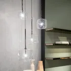 تصميم مصباح معلق من المعدن والزجاج صنع في إيطاليا - دوناتينا Viadurini