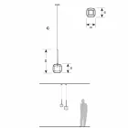 مصباح معلق بتصميم معدني لامع مصنوع في إيطاليا - دوناتينا Viadurini