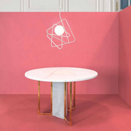 مصباح معلق من الفولاذ الحديث Ø60xh.60xL.cavo200cm، أديل Viadurini