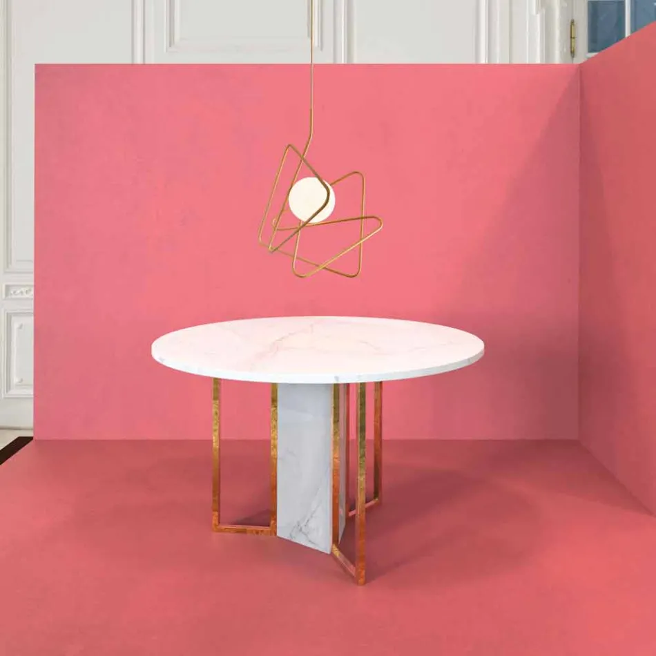 مصباح معلق من الفولاذ الحديث Ø60xh.60xL.cavo200cm، أديل Viadurini