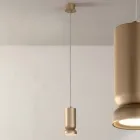 مصباح تعليق من الألومنيوم المطلي بالمسحوق وكابل قابل للتعديل - بوكسوس Viadurini