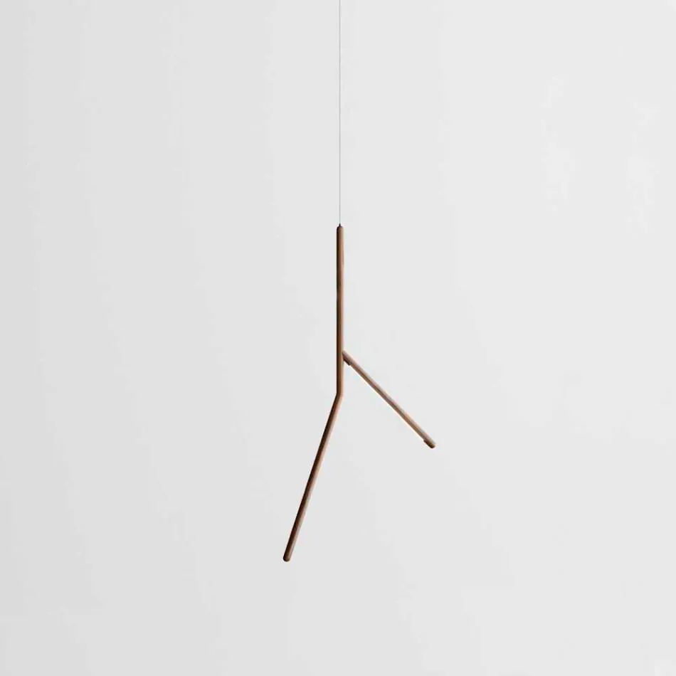 مصباح معلق من الخشب الصلب بتشطيبات مختلفة، صنع في إيطاليا - أورلوف Viadurini