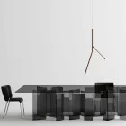 مصباح معلق من الخشب الصلب بتشطيبات مختلفة، صنع في إيطاليا - أورلوف Viadurini