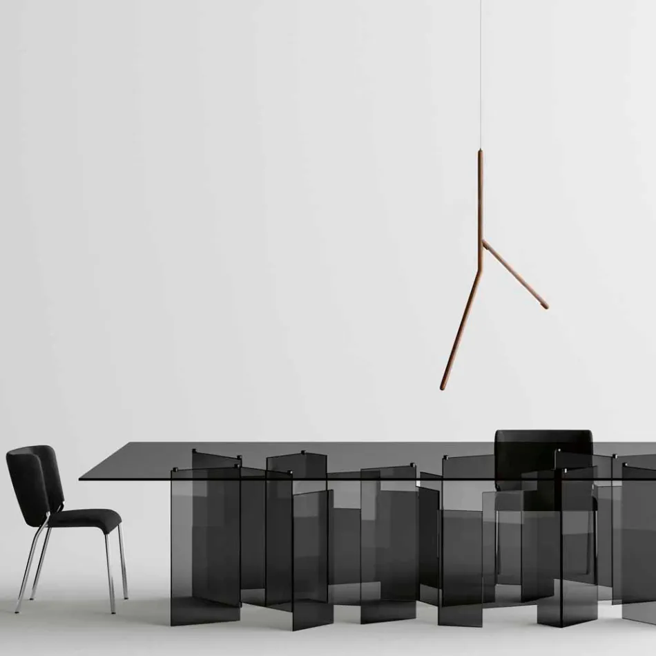 مصباح معلق من الخشب الصلب بتشطيبات مختلفة، صنع في إيطاليا - أورلوف Viadurini