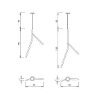 مصباح معلق من الخشب الصلب بتشطيبات مختلفة، صنع في إيطاليا - أورلوف Viadurini