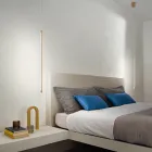 مصباح معلق من المعدن المطلي بالذهب مع كابلات قابلة للتعديل - برتقالي Viadurini