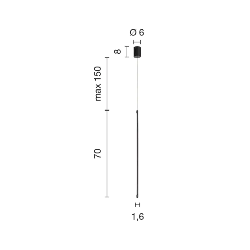 مصباح معلق من المعدن المطلي بالذهب مع كابلات قابلة للتعديل - برتقالي Viadurini