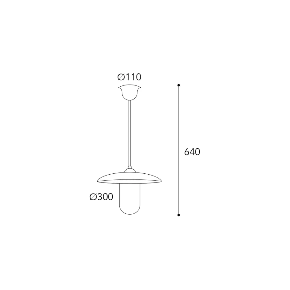 مصباح معلق مصنوع من النحاس والزجاج، حاصل على تصنيف IP44، صنع في إيطاليا - دراغو Viadurini