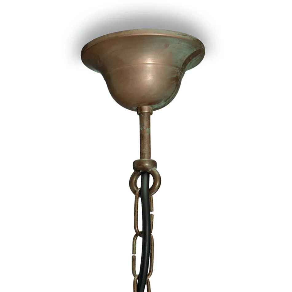 مصباح معلق من النحاس الأصفر والزجاج الشفاف من إلفيكو، حاصل على تصنيف IP44 Viadurini