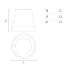 مصباح معلق من البولي إيثيلين الأبيض صنع في إيطاليا - مينيرفو Viadurini