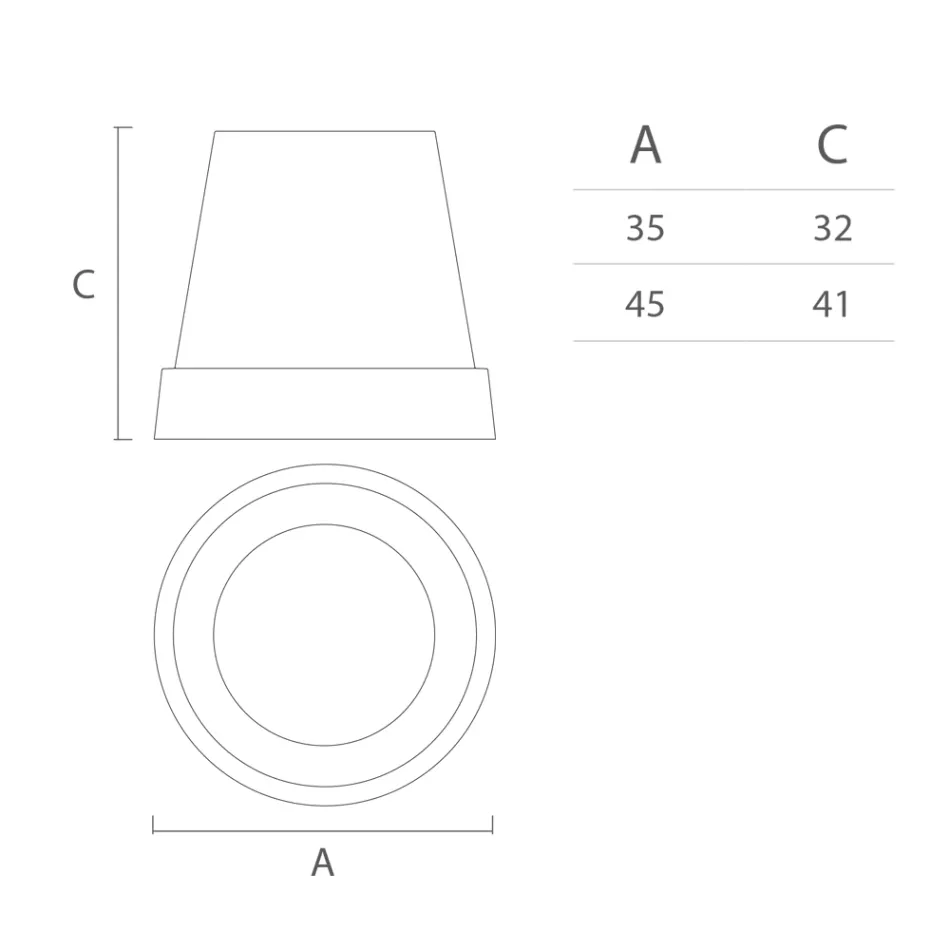 مصباح معلق من البولي إيثيلين الأبيض صنع في إيطاليا - مينيرفو Viadurini