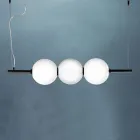 مصباح معلق من زجاج البندقية المنفوخ يدويًا بطول 95 سم - جوبيتر Viadurini