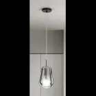 مصباح معلق من الزجاج والأسلاك الشفافة صنع في إيطاليا - تريلي Viadurini