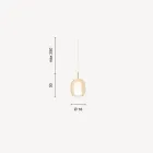 مصباح معلق من الساتان والزجاج الملون صنع في إيطاليا - تريلي Viadurini