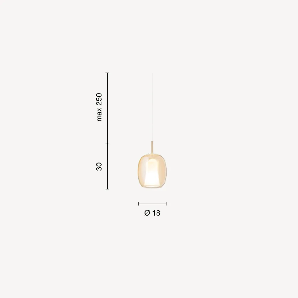 مصباح معلق من الساتان والزجاج الملون صنع في إيطاليا - تريلي Viadurini