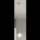 مصباح معلق مزدوج الطبقات من الزجاج المنفوخ صنع في إيطاليا - تريلي  Viadurini