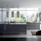 مصباح معلق من الزجاج المنفوخ يدويًا، صنع في البندقية - من الخيزران Viadurini