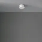 مصباح تعليق حديث مع إضاءة LED من المعدن المطلي - خشب الصنوبر Viadurini