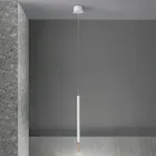 مصباح تعليق حديث مع إضاءة LED من المعدن المطلي - خشب الصنوبر Viadurini