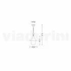 مصباح تعليق خارجي من الألومنيوم صنع في إيطاليا، أنوسكا Viadurini