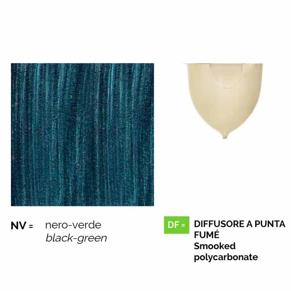 مصباح تعليق خارجي من الألومنيوم صنع في إيطاليا، أنوسكا Viadurini