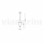 مصباح تعليق خارجي مصنوع من الألومنيوم، صنع في إيطاليا، أكويلينا Viadurini