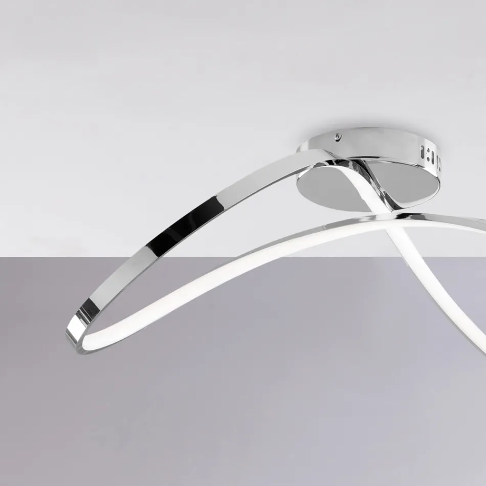 مصباح مصنوع يدويًا من الزجاج والمعدن، مثالي لغرف المعيشة وغرف النوم - أبولو Viadurini