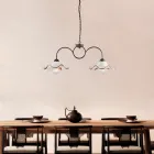 مصباح مصنوع يدويًا من الزجاج والمعدن، صنع في إيطاليا، مناسب لغرفة المعيشة وغرفة النوم - ميروب Viadurini