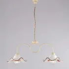 مصباح مصنوع يدويًا من الزجاج والمعدن، صنع في إيطاليا، مناسب لغرفة المعيشة وغرفة النوم - ميروب Viadurini