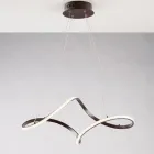 مصباح مصنوع يدويًا من الزجاج والمعدن، صنع في إيطاليا، مناسب لغرفة المعيشة وغرفة النوم - صورة Viadurini