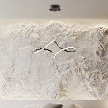 مصباح مصنوع يدويًا من الزجاج والمعدن، صنع في إيطاليا، مناسب لغرفة المعيشة وغرفة النوم - صورة Viadurini