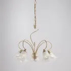 مصباح مصنوع يدويًا من الزجاج والمعدن للمساحات الراقية - كوميتا Viadurini